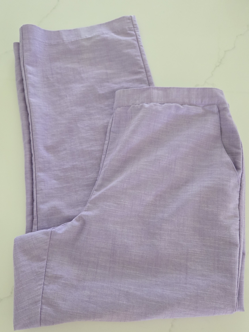 Alfred Dunner Pastel Lilac Elastic Waist Pants